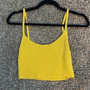 Aritzia Wilfred Free Mustard Sweater Tank